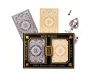 Kem Arrow Playing Cards: Poker Size, Black & Gold, Regular Index, 2-Deck Set