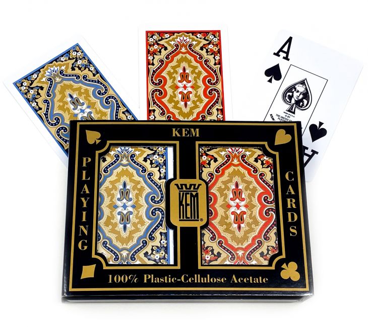 Kem Paisley Red/Blue Playing Cards Super Index - Geniune Kem
