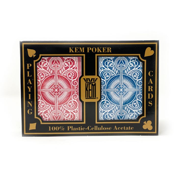 Kem Arrow Playing Cards: Poker Size Red & Black Regular Index 2-Deck Set main image