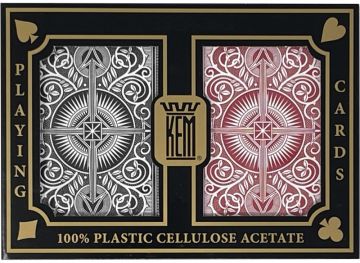 SET,2 Standard Eckzeichen Bridgesize Playing cards JACQUARD WILDE K E M 