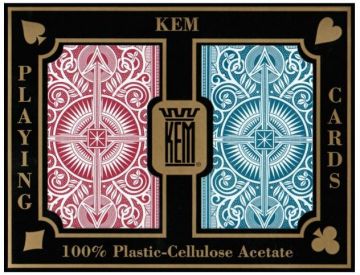 KEM Paisley Bridge Size-jumbo Index Playing Cards 2 Set Missing 1 Black Card 9 for sale online 